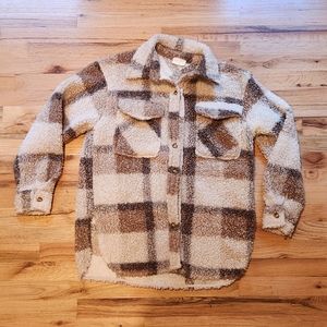 Allie Rose Faux Sherpa Shacket